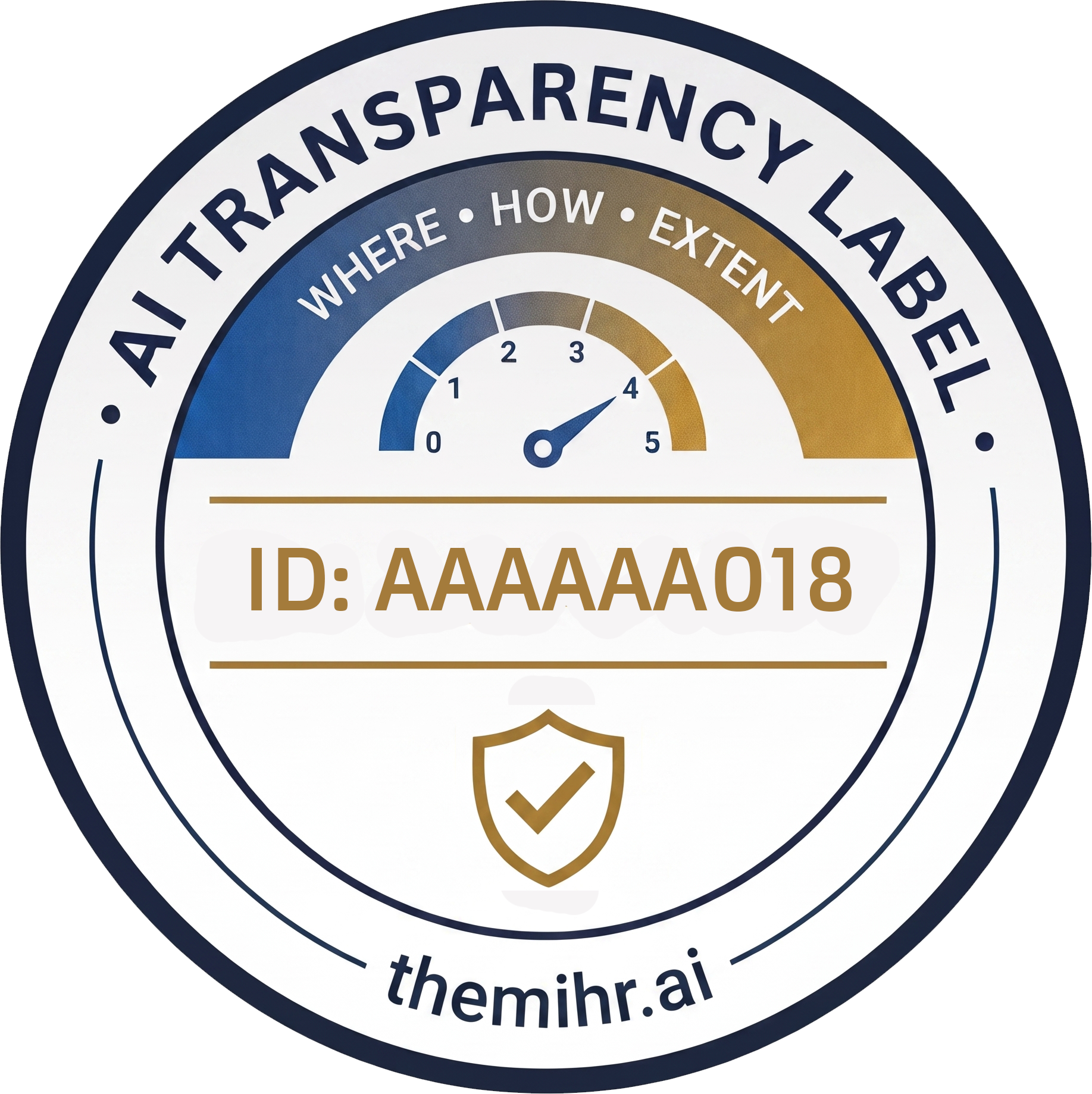 MIHR AI Transparency Label Seal